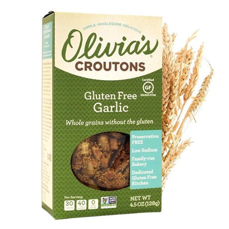 OLIVIAS CROUTONS: Gluten Free Garlic Croutons, 4.5 oz - Sunshine Co Op. - #tag1# - #tag2# - #tag3# - #tag4#