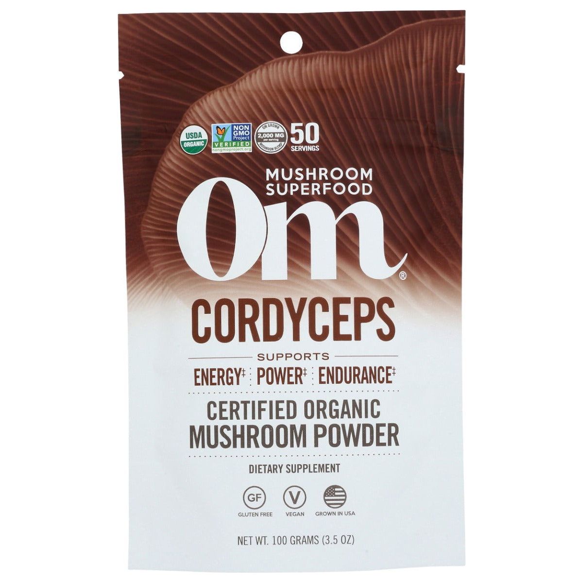 OM ORGANIC MUSHROOM NUTRITION: Cordyceps Mushroom Powder, 100 gm - Sunshine Co Op. - #tag1# - #tag2# - #tag3# - #tag4#