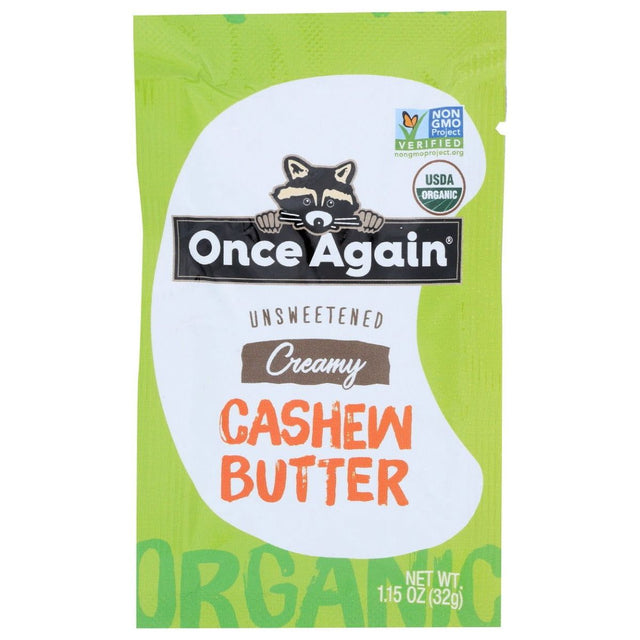 ONCE AGAIN: Cashew Butter Squeeze Pack Organic, 1.15 oz - Sunshine Co Op. - #tag1# - #tag2# - #tag3# - #tag4#