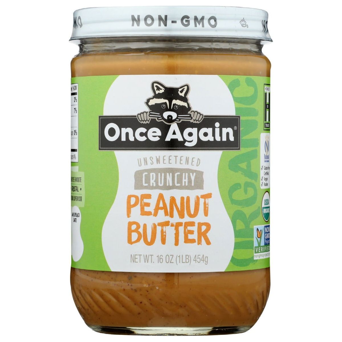 ONCE AGAIN: Crunchy Organic Peanut Butter Lightly Salted, 16 oz - Sunshine Co Op. - #tag1# - #tag2# - #tag3# - #tag4#