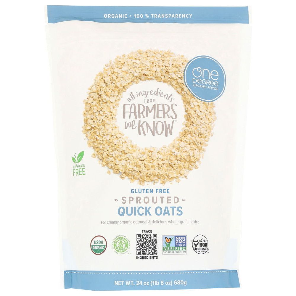 ONE DEGREE: Sprouted Quick Oats, 24 oz - Sunshine Co Op. - #tag1# - #tag2# - #tag3# - #tag4#