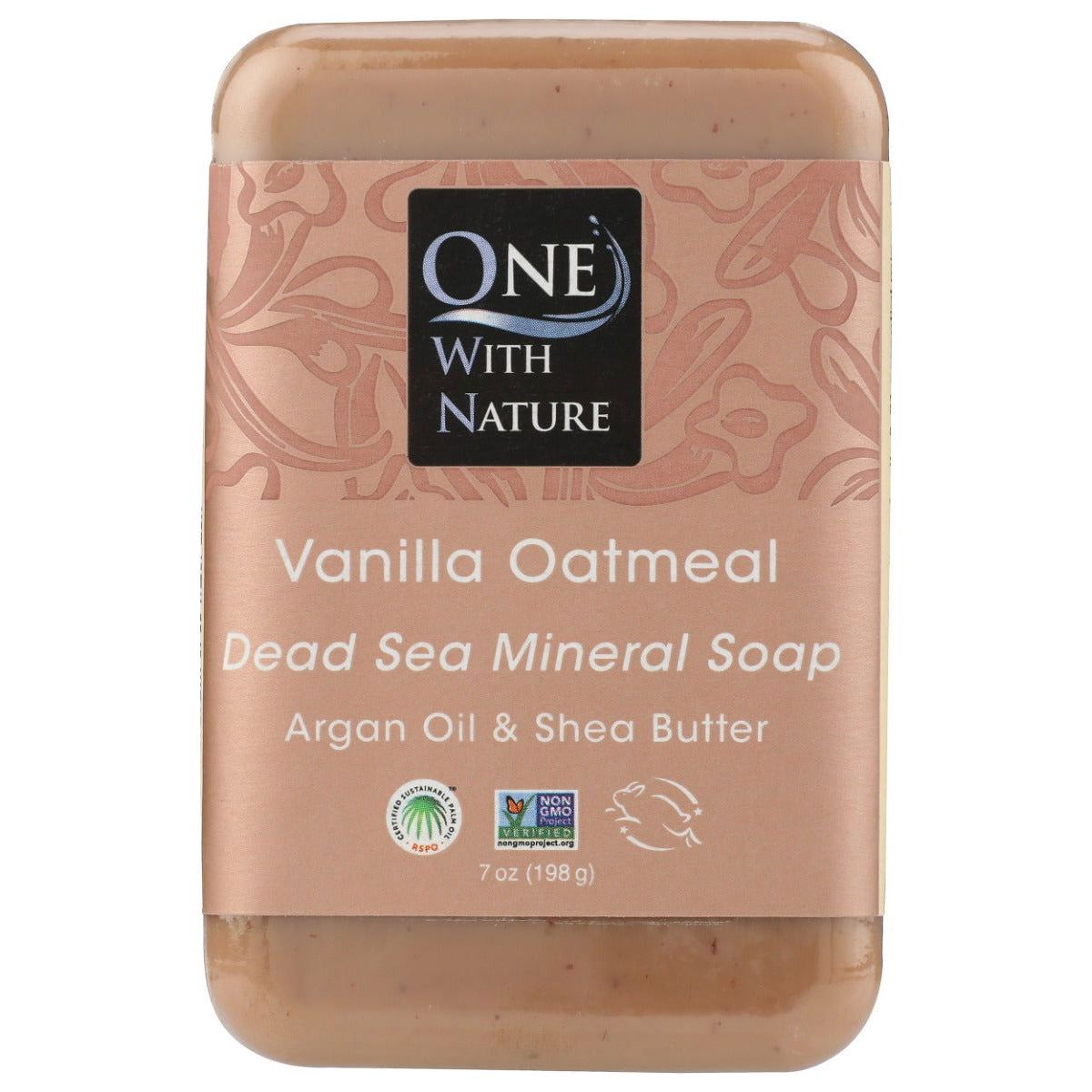 ONE WITH NATURE: Vanilla Oatmeal Soap with Dead Sea Minerals Argan Oil and Shea Butter, 7 oz - Sunshine Co Op. - #tag1# - #tag2# - #tag3# - #tag4#