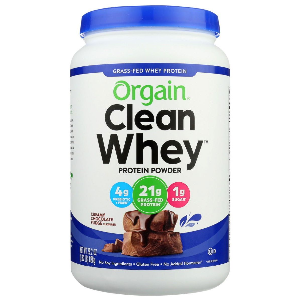 ORGAIN: Grass Fed Whey Protein Powder Creamy Chocolate Fudge, 29.2 oz - Sunshine Co Op. - #tag1# - #tag2# - #tag3# - #tag4#
