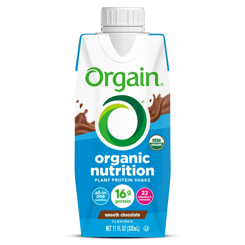 ORGAIN Organic Plant-Based Protein Shake, Smooth Chocolate, 11 Fl Oz X 4PK - Sunshine Co Op. - #tag1# - #tag2# - #tag3# - #tag4#