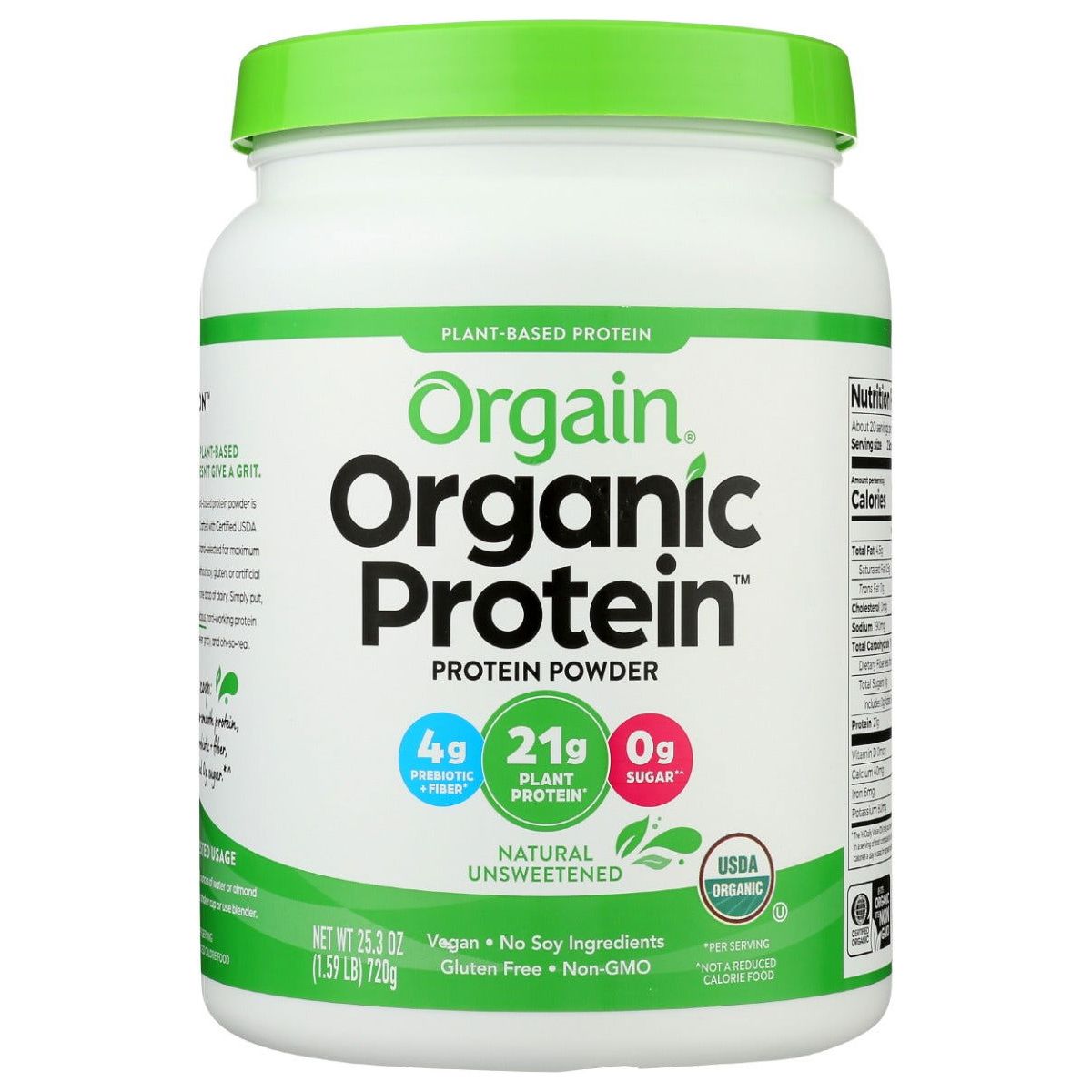 ORGAIN: Organic Protein Plant Based Protein Powder Natural Unsweetened, 25.3 oz - Sunshine Co Op. - #tag1# - #tag2# - #tag3# - #tag4#