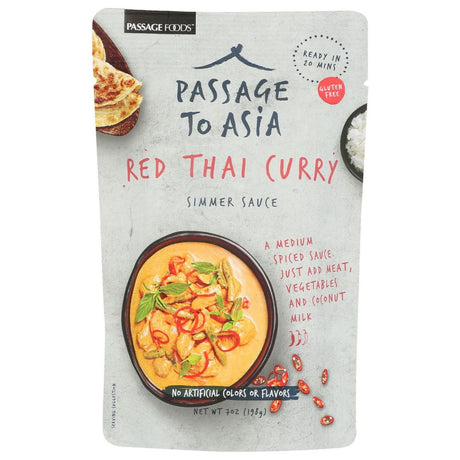 PASSAGE FOODS: Sauce Simmer Curry Red Thai Gluten Free, 7 oz - Sunshine Co Op. - #tag1# - #tag2# - #tag3# - #tag4#