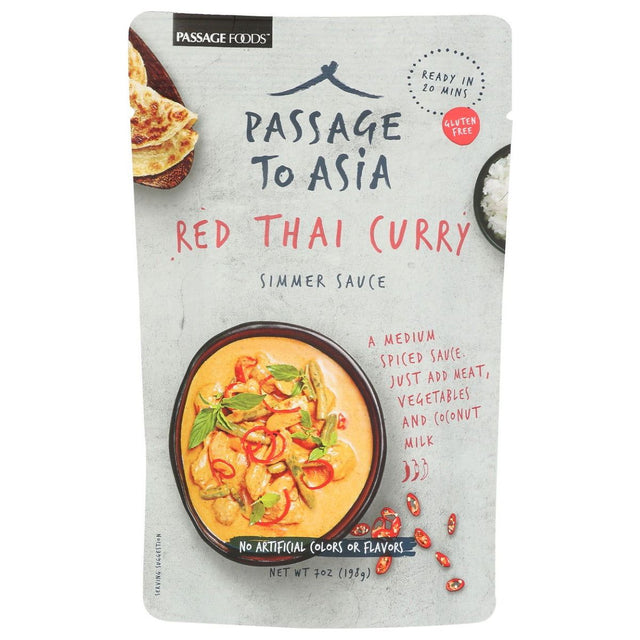 PASSAGE FOODS: Sauce Simmer Curry Red Thai Gluten Free, 7 oz - Sunshine Co Op. - #tag1# - #tag2# - #tag3# - #tag4#