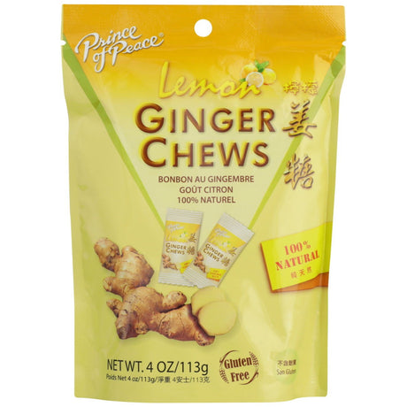 PRINCE OF PEACE: Ginger Candy Chews With Lemon, 4 oz - Sunshine Co Op. - #tag1# - #tag2# - #tag3# - #tag4#