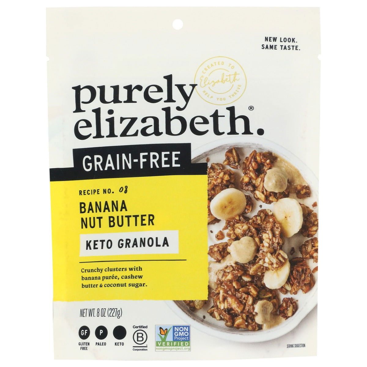 PURELY ELIZABETH: Granola Grain Free Banana Nut Butter, 8 oz - Sunshine Co Op. - #tag1# - #tag2# - #tag3# - #tag4#