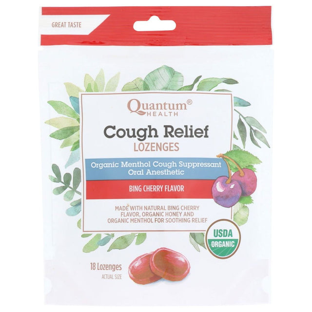 QUANTUM: Lozenges Cough Relief Cherry Organic, 18 ea - Sunshine Co Op. - #tag1# - #tag2# - #tag3# - #tag4#