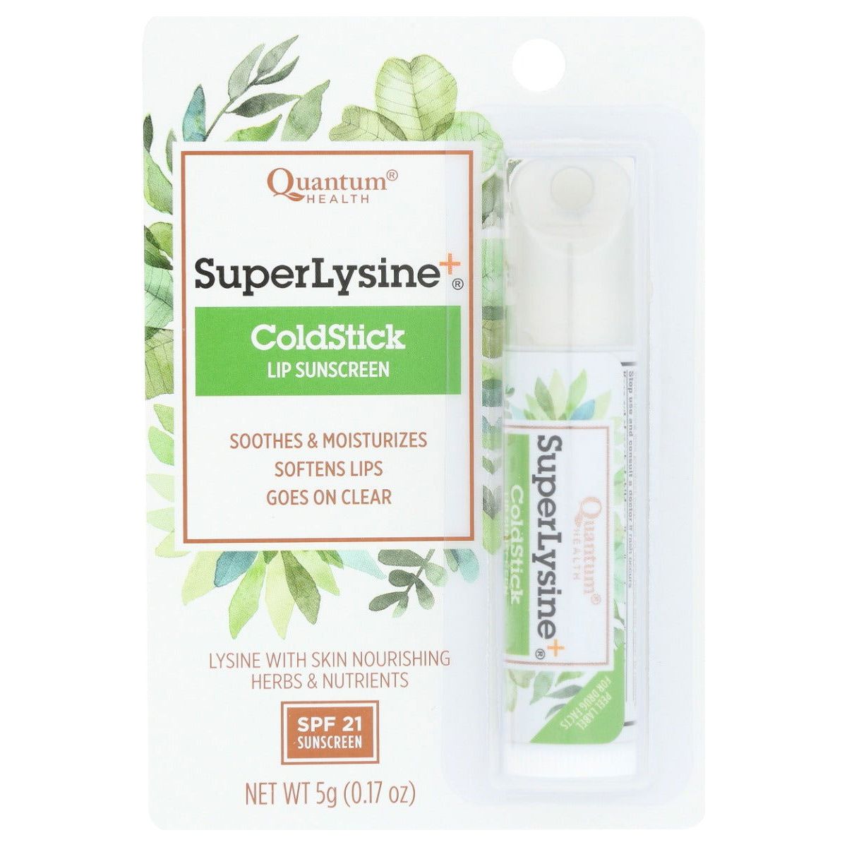 QUANTUM: SuperLysine Coldstick Lip Balm Unflavored, 0.18 oz - Sunshine Co Op. - #tag1# - #tag2# - #tag3# - #tag4#