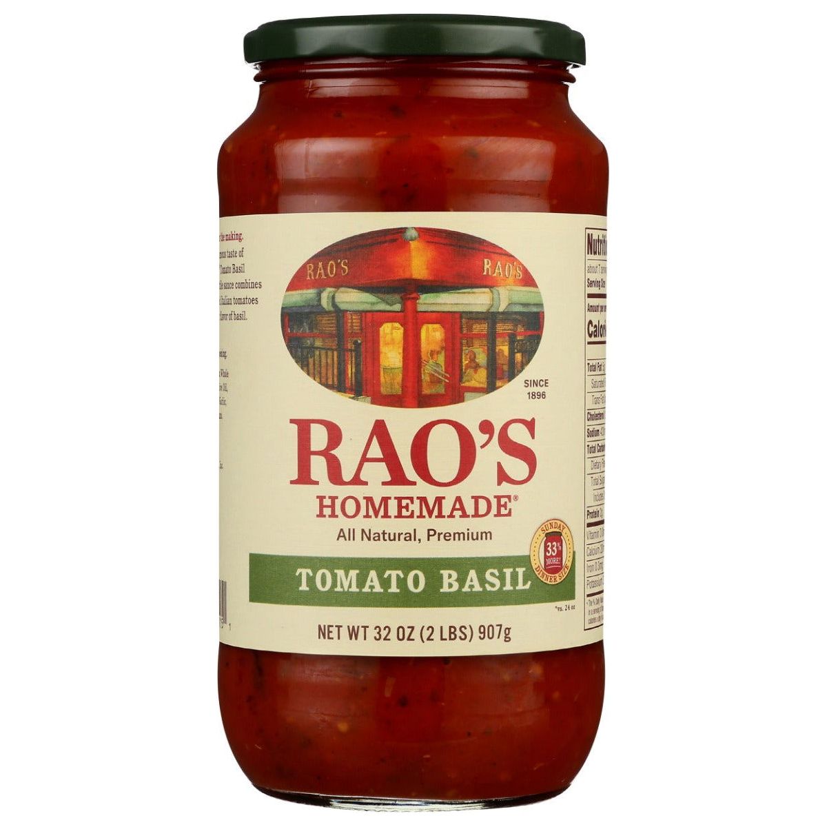 RAOS: Tomato Basil Sauce, 32 oz - Sunshine Co Op. - #tag1# - #tag2# - #tag3# - #tag4#
