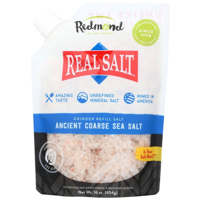 REDMOND: Real Salt Coarse Grind Pouch, 16 oz - Sunshine Co Op. - #tag1# - #tag2# - #tag3# - #tag4#