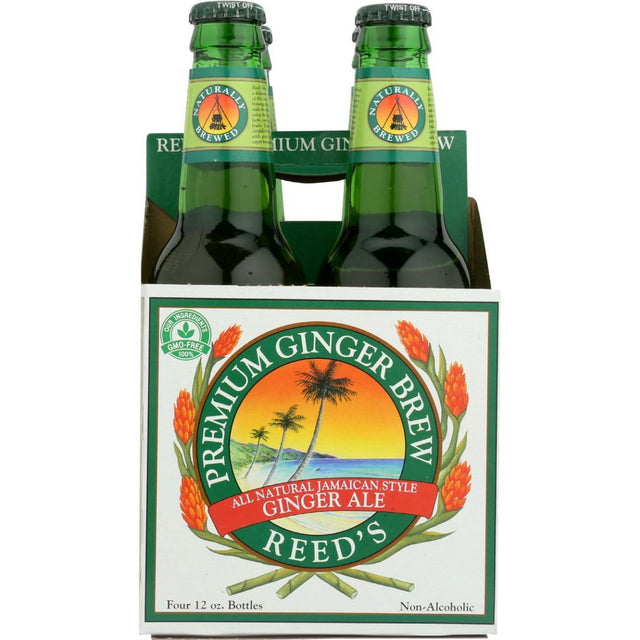 REED'S INC: Premium Ginger Brew Pack of 4 (12 oz each), 48 oz - Sunshine Co Op. - #tag1# - #tag2# - #tag3# - #tag4#