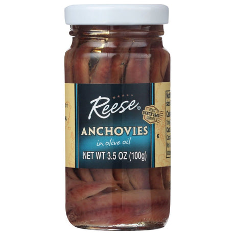 REESE: Flat Anchovies In Glass, 3.5 oz - Sunshine Co Op. - #tag1# - #tag2# - #tag3# - #tag4#