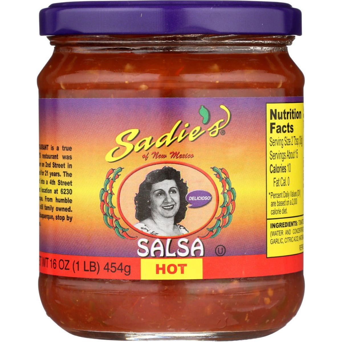 SADIE: Hot Salsa, 16 oz - Sunshine Co Op. - #tag1# - #tag2# - #tag3# - #tag4#