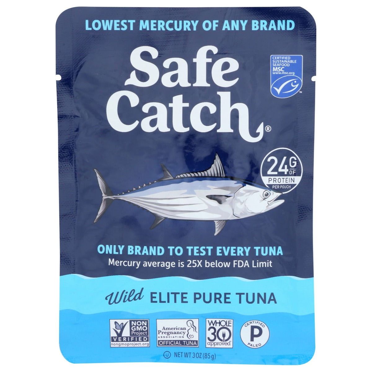 SAFECATCH: Elite Wild Tuna Pouch, 3 oz - Sunshine Co Op. - #tag1# - #tag2# - #tag3# - #tag4#