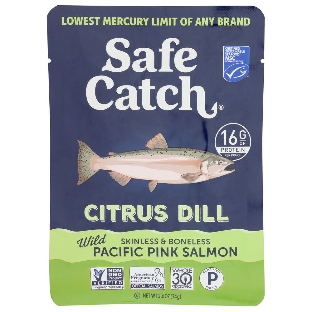SAFECATCH: Wild Alaska Pink Salmon Citrus Dill, 2.6 oz - Sunshine Co Op. - #tag1# - #tag2# - #tag3# - #tag4#