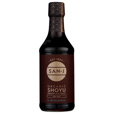 SAN J: Organic Shoyu Brewed Soy Sauce, 20 oz - Sunshine Co Op. - #tag1# - #tag2# - #tag3# - #tag4#