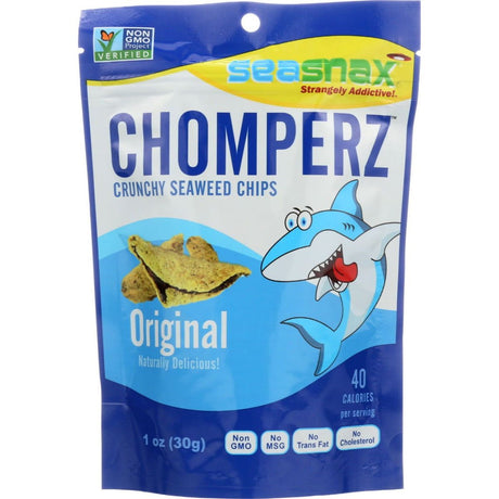 SEA SNAX: Chomperz Crunchy Seaweed Chips Original, 1 oz - Sunshine Co Op. - #tag1# - #tag2# - #tag3# - #tag4#