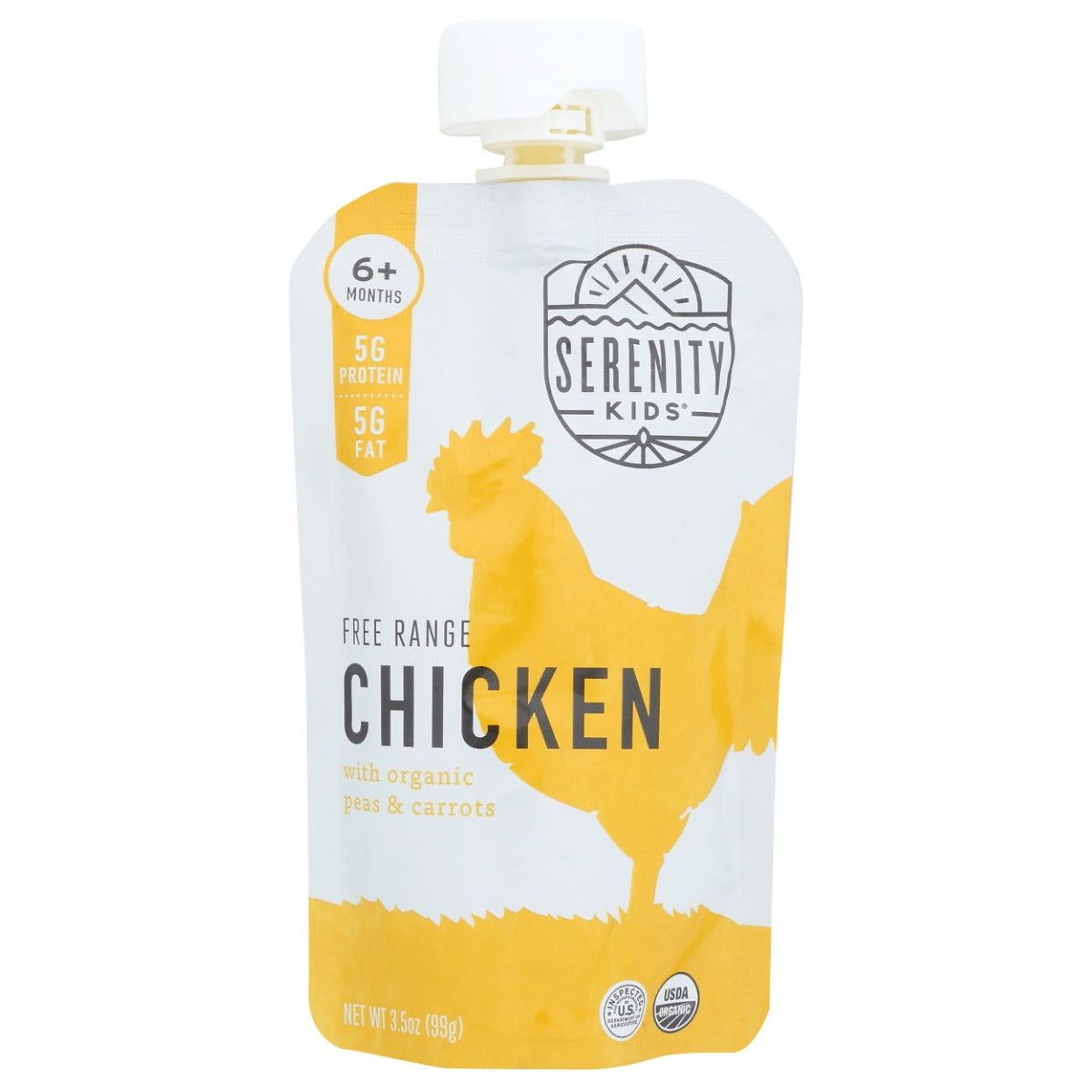 SERENITY KIDS: Chicken with Organic Peas & Carrots Baby Food, 3.5 oz - Sunshine Co Op. - #tag1# - #tag2# - #tag3# - #tag4#
