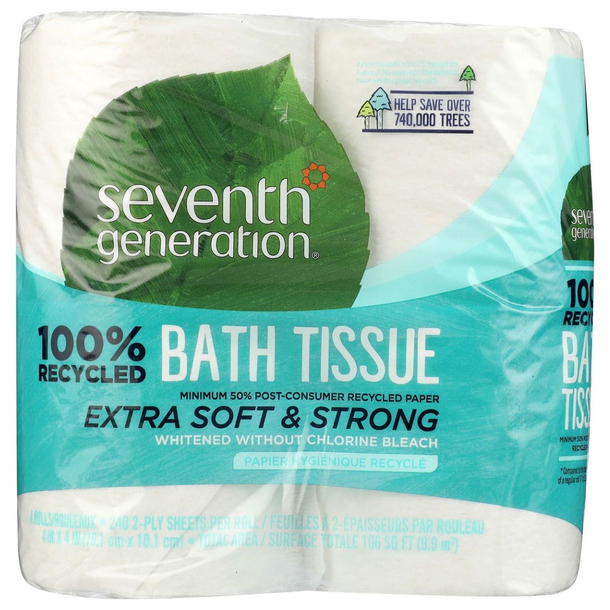 SEVENTH GENERATION: Bath Tissue 2 ply Pack of 4, 1 ea - Sunshine Co Op. - #tag1# - #tag2# - #tag3# - #tag4#