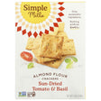 SIMPLE MILLS: Sun Dried Tomato and Basil Almond Flour Crackers, 4.25 oz - Sunshine Co Op. - #tag1# - #tag2# - #tag3# - #tag4#