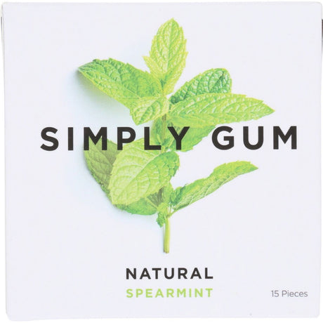 SIMPLY GUM: Natural Spearmint Gum, 15 pc - Sunshine Co Op. - #tag1# - #tag2# - #tag3# - #tag4#