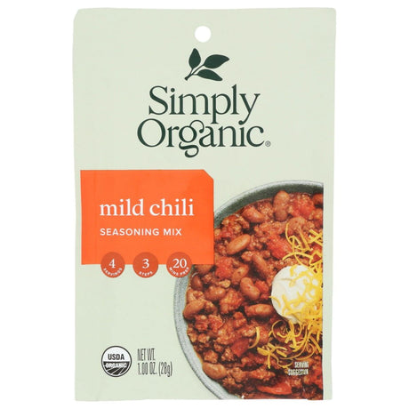 SIMPLY ORGANIC: Mild Chili Seasoning Mix, 1 oz - Sunshine Co Op. - #tag1# - #tag2# - #tag3# - #tag4#