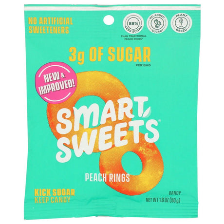 SMARTSWEETS: Peach Rings Gummy Candy, 1.8 oz - Sunshine Co Op. - #tag1# - #tag2# - #tag3# - #tag4#