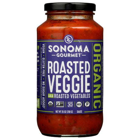SONOMA GOURMET: Sauce Pasta Roasted Veggies, 25 oz - Sunshine Co Op. - #tag1# - #tag2# - #tag3# - #tag4#