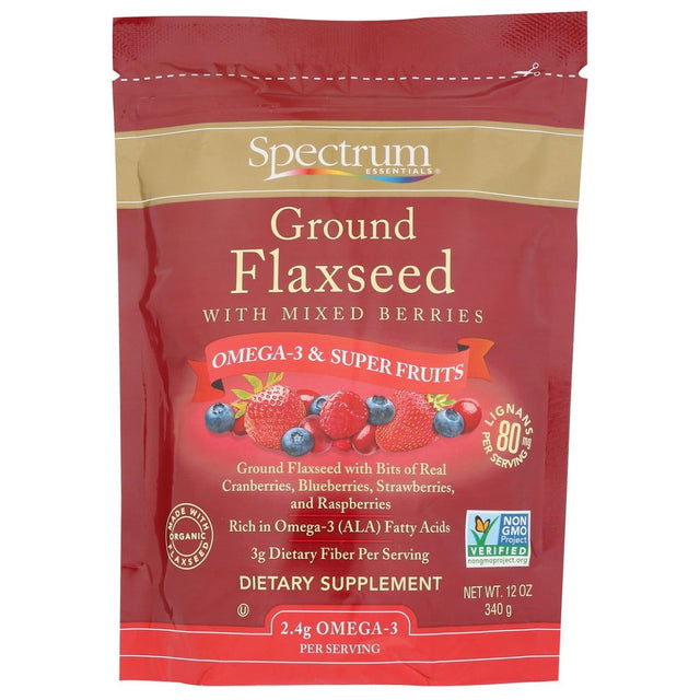 SPECTRUM ESSENTIAL: Ground Flaxseed With Mixed Berries, 12 oz - Sunshine Co Op. - #tag1# - #tag2# - #tag3# - #tag4#