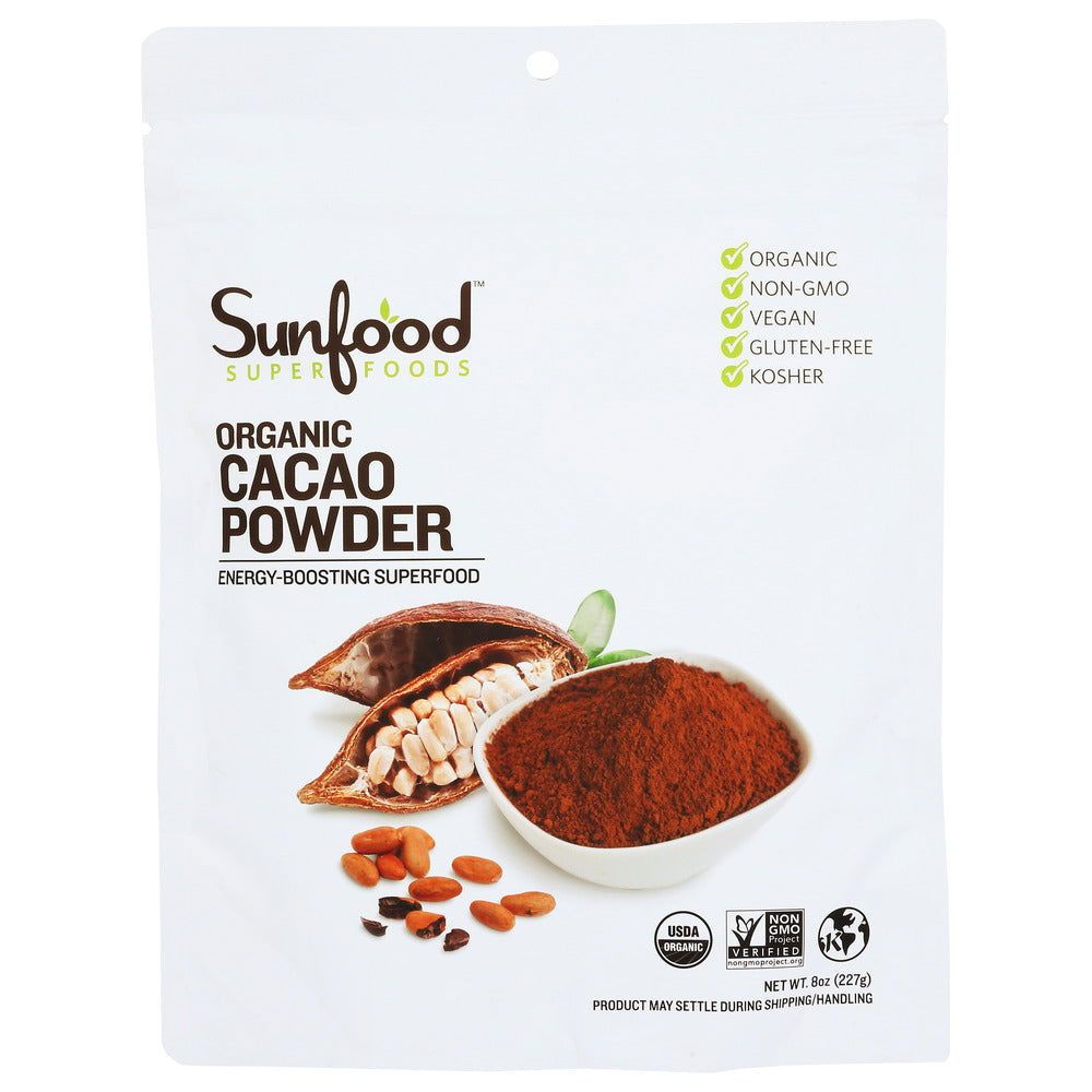 SUNFOOD SUPERFOODS: Organic Cacao Powder, 8 oz - Sunshine Co Op. - #tag1# - #tag2# - #tag3# - #tag4#
