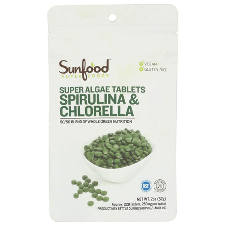 SUNFOOD SUPERFOODS: Spirulina Chlorella Tablets, 2 oz - Sunshine Co Op. - #tag1# - #tag2# - #tag3# - #tag4#