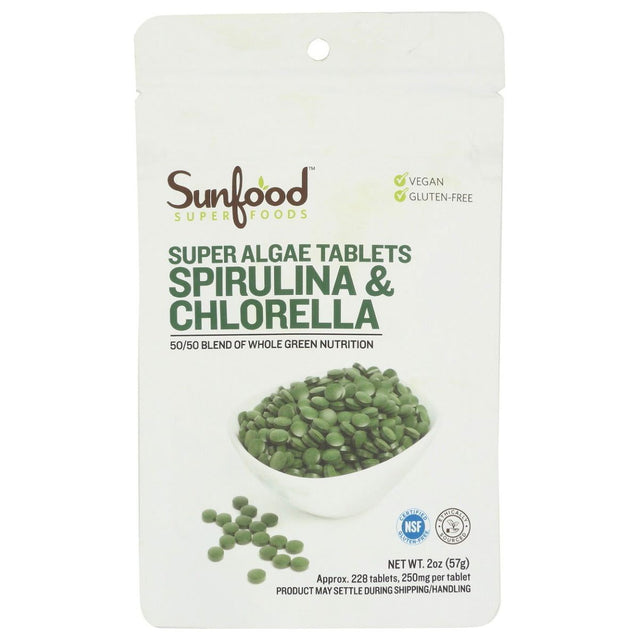 SUNFOOD SUPERFOODS: Spirulina Chlorella Tablets, 2 oz - Sunshine Co Op. - #tag1# - #tag2# - #tag3# - #tag4#