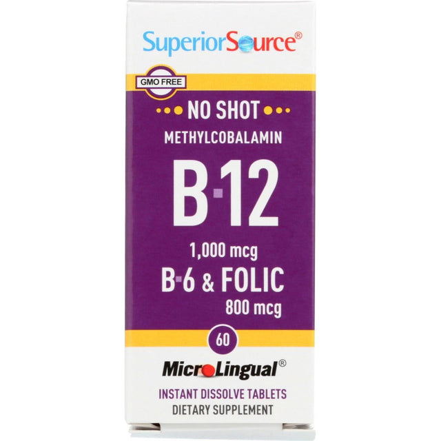 SUPERIOR SOURCE: Methylcobalamin B12, 1000 mcg, B6 and Folic Acid, 60 tb - Sunshine Co Op. - #tag1# - #tag2# - #tag3# - #tag4#