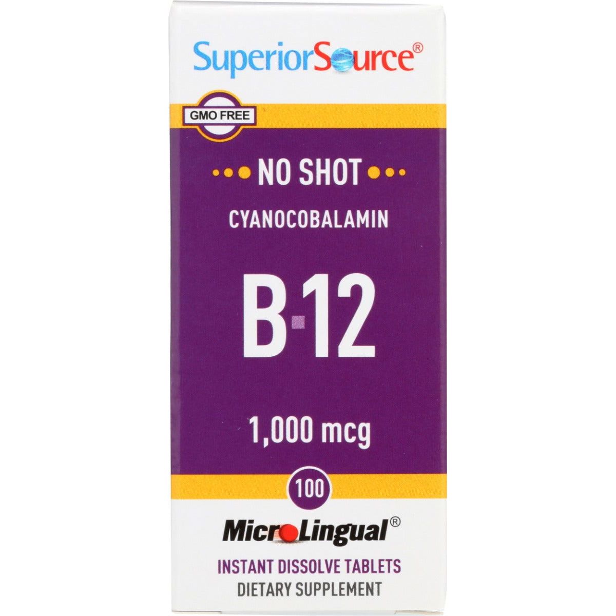 SUPERIOR SOURCE: No Shot Cyanocobalamin B-12 1,000 mcg, 100 tb - Sunshine Co Op. - #tag1# - #tag2# - #tag3# - #tag4#
