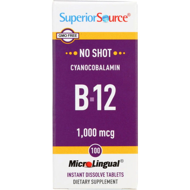 SUPERIOR SOURCE: No Shot Cyanocobalamin B-12 1,000 mcg, 100 tb - Sunshine Co Op. - #tag1# - #tag2# - #tag3# - #tag4#