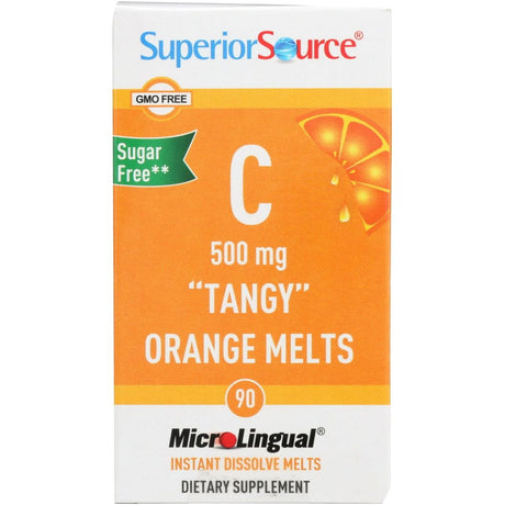 SUPERIOR SOURCE: Vitamin C 500mg Tangy Orange Melts, 90 tb - Sunshine Co Op. - #tag1# - #tag2# - #tag3# - #tag4#