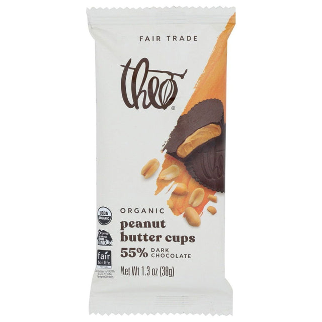 THEO CHOCOLATE: Dark Chocolate Peanut Butter Cups, 1.3 oz - Sunshine Co Op. - #tag1# - #tag2# - #tag3# - #tag4#