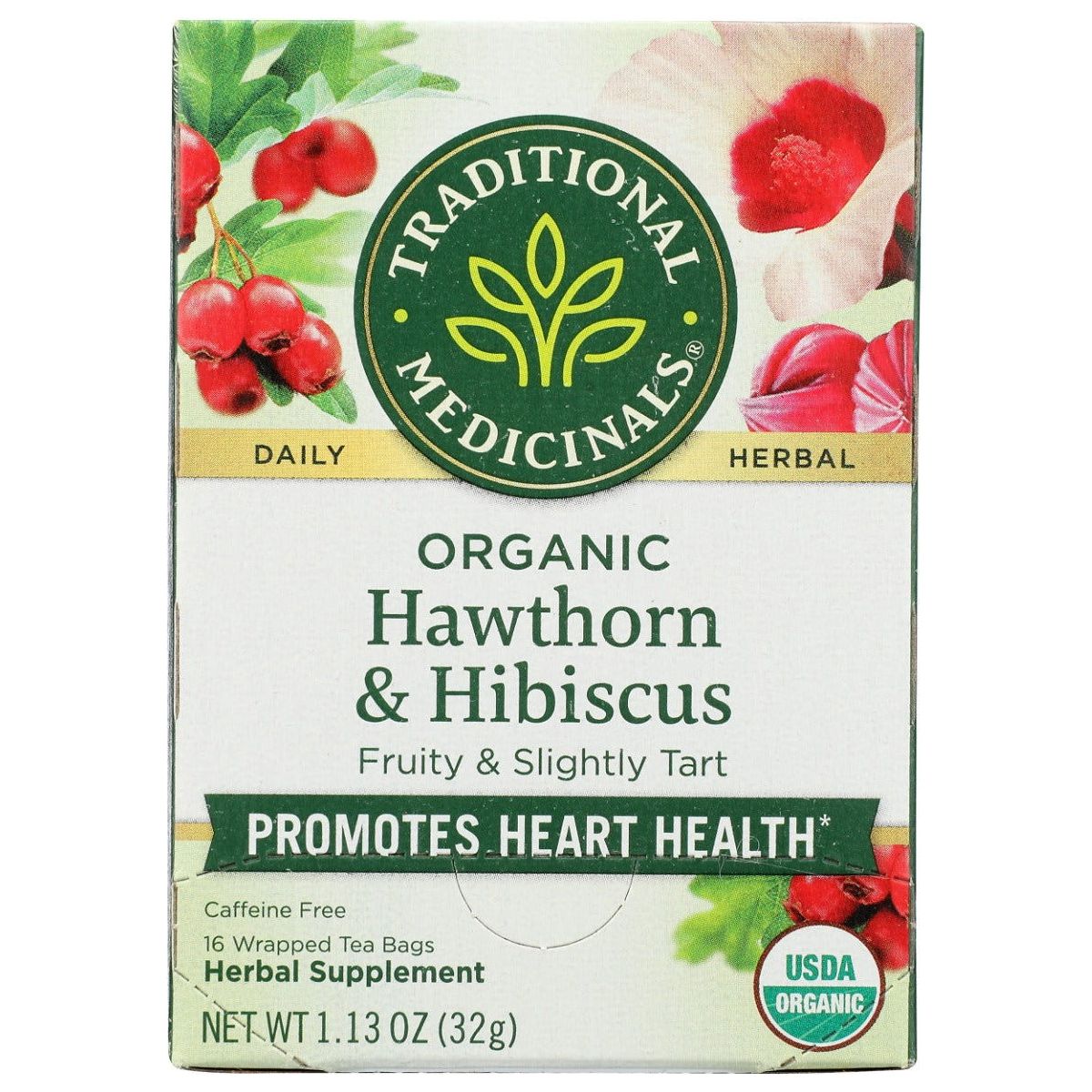 TRADITIONAL MEDICINALS: Hawthorn and Hibiscus Tea, 16 bg - Sunshine Co Op. - #tag1# - #tag2# - #tag3# - #tag4#