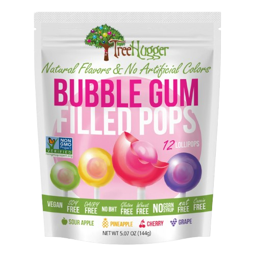 TREE HUGGER: Bubble Gum Filled Pops, 5.07 oz - Sunshine Co Op. - #tag1# - #tag2# - #tag3# - #tag4#