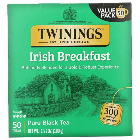 TWININGS: 100% Pure Black Tea Irish Breakfast, 50 Tea Bags - Sunshine Co Op. - #tag1# - #tag2# - #tag3# - #tag4#