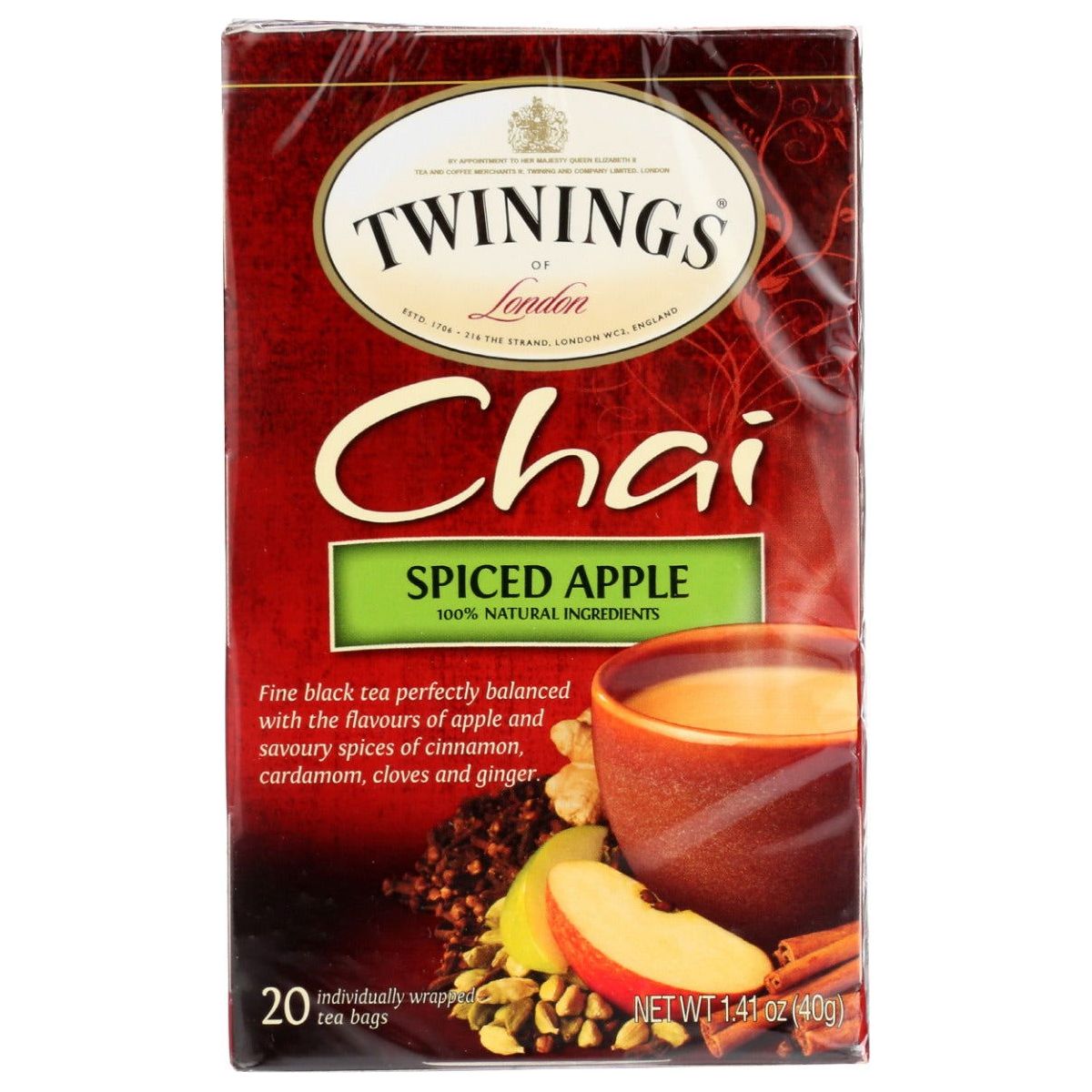 TWININGS TEA: Chai Spiced Apple tea, 20 bg - Sunshine Co Op. - #tag1# - #tag2# - #tag3# - #tag4#