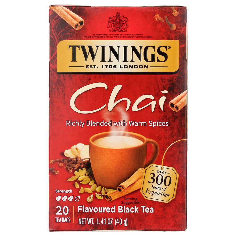 TWINING TEA: Chai Tea, 20 bg - Sunshine Co Op. - #tag1# - #tag2# - #tag3# - #tag4#