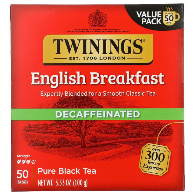 TWINING TEA: English Breakfast Decaf Tea, 50 bg - Sunshine Co Op. - #tag1# - #tag2# - #tag3# - #tag4#