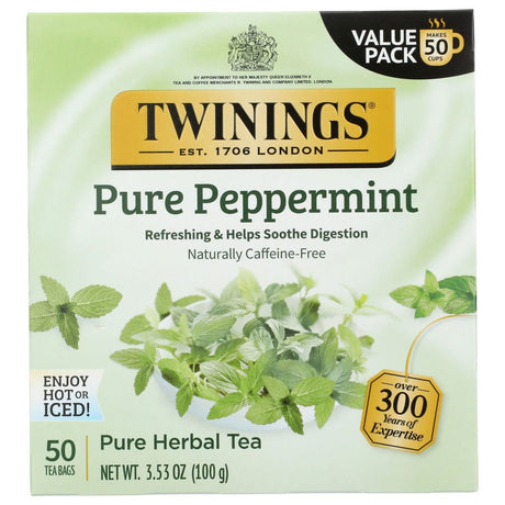 TWINING TEA: Pure Peppermint Herbal Tea, 50 bg - Sunshine Co Op. - #tag1# - #tag2# - #tag3# - #tag4#