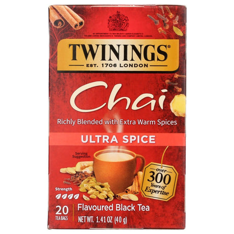 TWINING TEA: Ultra Spice Chai Tea, 20 bg - Sunshine Co Op. - #tag1# - #tag2# - #tag3# - #tag4#