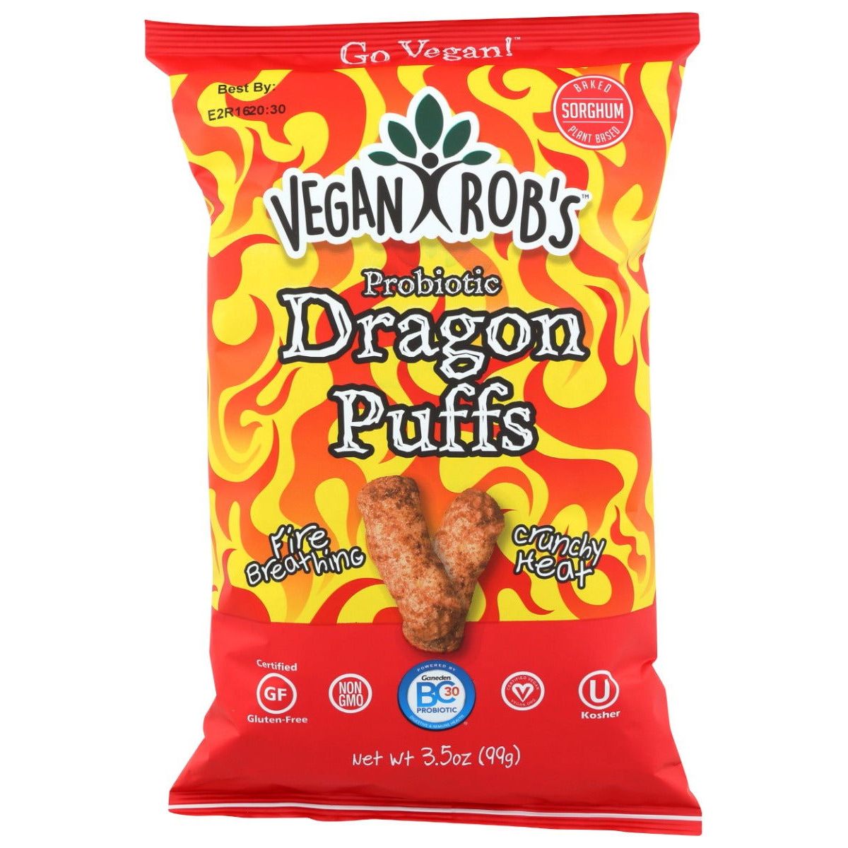VEGANROBS: Probiotic Dragon Puffs, 3.5 oz - Sunshine Co Op. - #tag1# - #tag2# - #tag3# - #tag4#