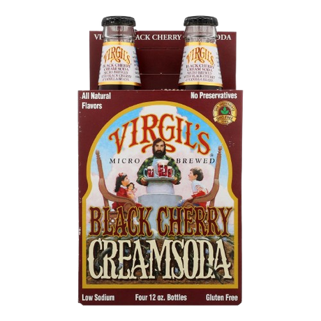 VIRGILS: Black Cherry Cream Soda 4Pk, 48 fo - Sunshine Co Op. - #tag1# - #tag2# - #tag3# - #tag4#